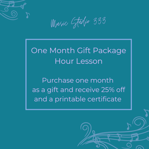 One Month Gift Package - One Hour Lessons