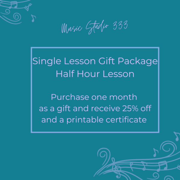 Single Lesson Gift Package - Half Hour Lesson